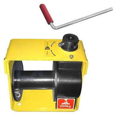 Treuil Manuel à Câble Treuil à vis sans fin Turbo treuils manuels robustes treuil à cabestan manuel autobloquant WireRope Twister A250/A500 Treuil manuel sangle(A250)