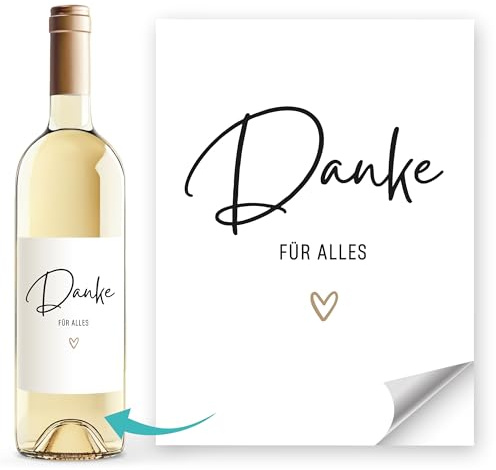 SpecialMe® Weinetiketten Weinflaschenetiketten personalisiert Flaschenetiketten selbstklebend Wein Geschenk Weiss unisize