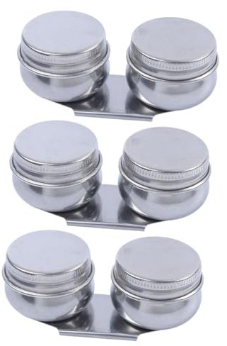 Uonlytech 3 Pezzi Pittura ad Olio Doppio Olio Tazze per tavolozza Acciaio distributore di Olio da Cucina Bocca Tazza per tavolozza per Pittura a Olio Tazza della tavolozza dei Colori