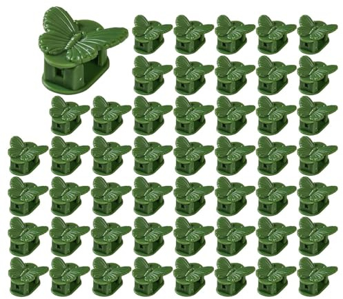 Genérico Återanvändbart stativ för vinstockar, stjälkar och blommor perfekt för växthus och trädgårdar inomhus och utomhus, växtfästelement - fjärilsklämmor för trädgård och tomater
