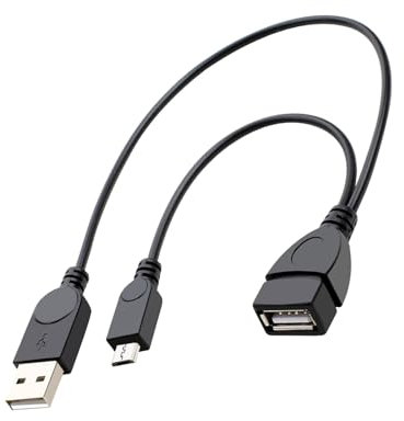 Hattba 2 In 1 MicroUSB To USB Adapter (Power Cable) USB Female To MicroUSB For Stick Classical Devices