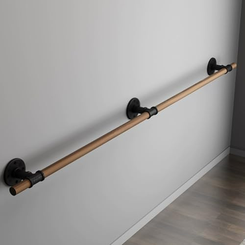 Scala da parete in legno – Design antiscivolo in legno massiccio per la sicurezza interna, supporto durevole per anziani, perfetta per loft e scale di villa