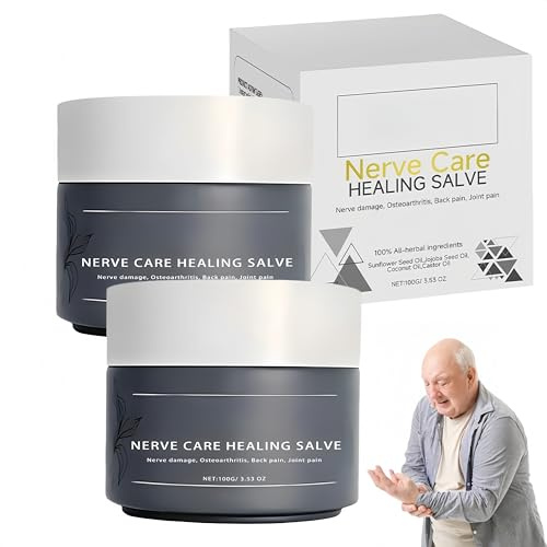 Crème pour les nerfs,crème pour le soulagement des douleurs nerveuses,gel pour le soulagement des douleurs articulaires et musculaires,soulagement et relaxation musculaires,convient (2 Pièce)