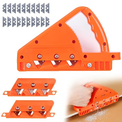 Forbabe Gipskartonplatten Schnellschneider Kantenhobel für Gipskarton mit 20 Klingen Ersatz Handhobel zum Schneiden Kantenhobel für Gipskarton Schneider mit 45 °+ 60 °
