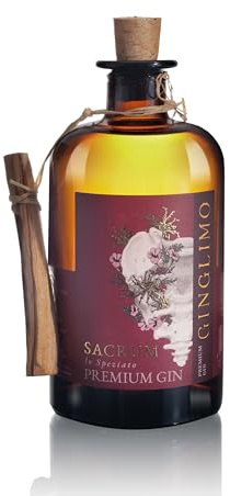 Ginglimo Sacrum Premium Gin Artigianale – Small Batch Italiano con Palo Santo, Artiglio del Diavolo e Spezie Sacre – Profilo Aromatico Caldo e Speziato - 50cl 40% vol.