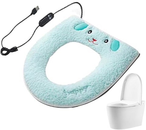 Riscaldatore di sedile per WC, con impostazione della temperatura e del timer,copertura per sedile WC elettrico lavabile | per bagno casa hotel appartamento residenza ristorante inverno