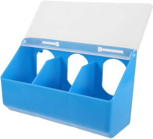 Hangable Pigeon Feeder Box with Lid, Three Slots, Plastic | Easy to Clean, Anti-spatter Design, Lightweight Hanging Use, for Pigeons and Small Birds