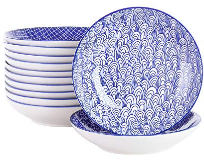 Vancasso, série Takaki, assiette creuse, 12 pièces, en porcelaine, style japonais