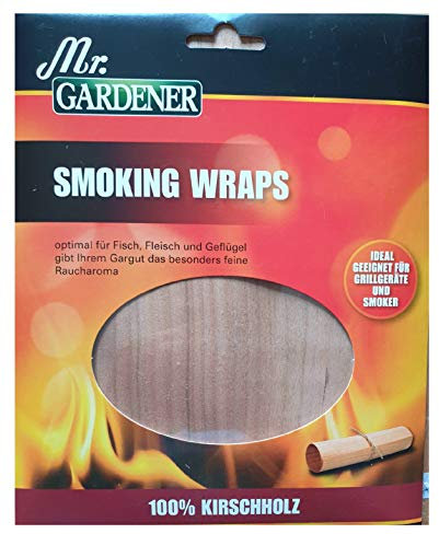 Mr. Gardener Smoking Wraps - 100% Kirschholz 6 Stck 190x150mm - zur einmaligen Anwendung