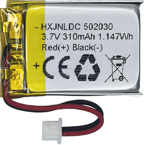 3.7V 310mah 502030 Remplacement de la Batterie pour Casque Bluetooth VXI BlueParrott B250-XT dashcam Nextbase Dash cam 402G 412GW 512G Cobra 840 Porte-clés cam 808 Petite caméra C3, C11 16