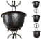 Monarch Rain Chains 18106 Taza de Aluminio martillada, Boquilla de Repuesto de 8-1/2 pies de Longitud para canalones, Cadena de Lluvia de 8.5 pies, Color Negro