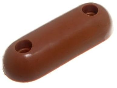 One Stop DIY Lot de 3 tampons ovales en caoutchouc pour lunette WC avec vis Marron 60 x 22 x 12 mm