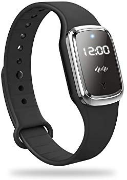 Feloyal Mückenschutzarmbänder, Mückenuhr, wasserdicht, Ultraschall, wiederaufladbar über USB, für drinnen und draußen, geeignet für Erwachsene und Kinder (schwarz)