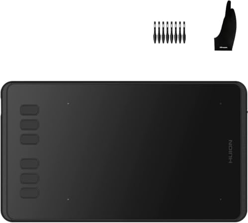 HUION Inspiroy H640P Drawing Tablet Bundle with HUION Artist Drawing Glove Large Size