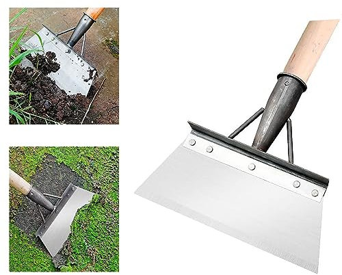 Nitoope Garden Shovel Multifunctional Garden Shovel,Outdoor Garden Cleaning Shovel,Multi Functional Garden Shovel,Not Included Handle,Stainless Steel Cleaning Shovel,Patio Weed Remover Tool (20cm)