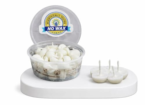 BRACOP® Ghee-Dochtbox für Pooja Diya-Dekoration Havan indischer Pooja-Artikel Navratri Diwali Diya-Dekoration 60 runde Dochte Ghee-Batti hinduistische Rituale weiße Batti-Docht Thali-Dekoration