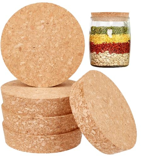 OLYCRAFT 5 Stück große konische Korkstopfen Holzkorken Deckel Flaschendeckel – 8,5 ~ 9,1 cm Weinflaschenverschluss – 2 cm dick