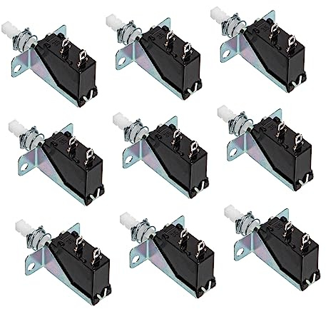 Hohopeti 20pcs Self-locking Switch Straight Key for Cabinet Range Hood Outer Spring Power