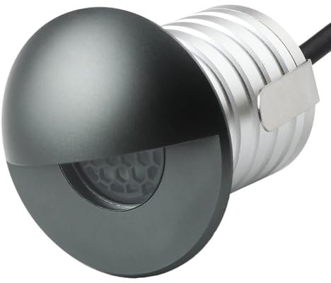 Focos LED - Luz LED Para Escalones Empotradas En El Suelo, Antideslumbrante De Media Luna, Luces De Pared Empotradas De 3W 12V-24V CC, Iluminación De Paisaje Subterráneo Impermeable IP67(Warm White 30