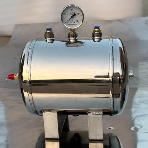 Air Tank Tanque De Presión De Aire Portátil De Acero Inoxidable, 50L 40L 30L 20L 10L 5L Reemplazo De Tanque De Aire De Depósito Horizontal, Tanque De Expansión De Compresor De Aire(50 L (13.2 Gal))
