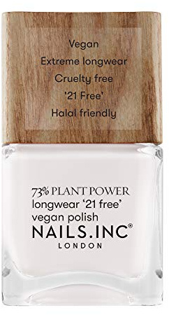 Nails Inc - FREE TIME IS ME TIME Plant Power veganer Nagellack - 73% Plant Based, 100% Vegan & Tierversuchsfrei - Perfekte Maniküre, strahlendes Weiß - Für umweltbewusste Nail Art