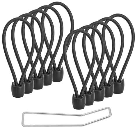 Trampoline Bungee Rope Replacement 8mm Thick Heavy Duty Elastic Rope with Pull Tool
