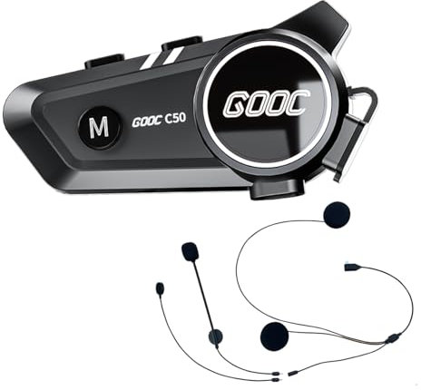 JJXCYH Motorcycle Helmet Speakers, Motorcycle helmet bluetooth Music Sharing Double Noise Cancellation Helmet Headphone Strong Bass/IP67 Waterproof Headphone Speakers Compatible All Helmets 1500mAh