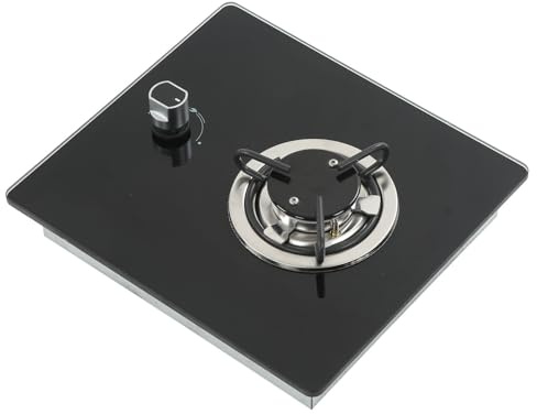 Estufa de gas RV de 290 x 325 mm, panel de vidrio templado de 1,8 kW, ajuste de fuego para caravana, yate, barco, cocina