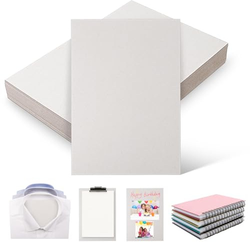 NUOBESTY 20pcs Chipboard Sheets Heavy Duty Cardboard Sheets for Binding Covers Book Boards Crafts Scrapbooking 11 X 8 Inch A4