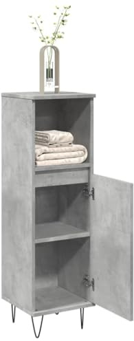 LLEZKBR Ensemble de meubles de salle de bain - Meuble de salle de bain - Gris béton - 30 x 30 x 100 cm - Bois d'ingénierie