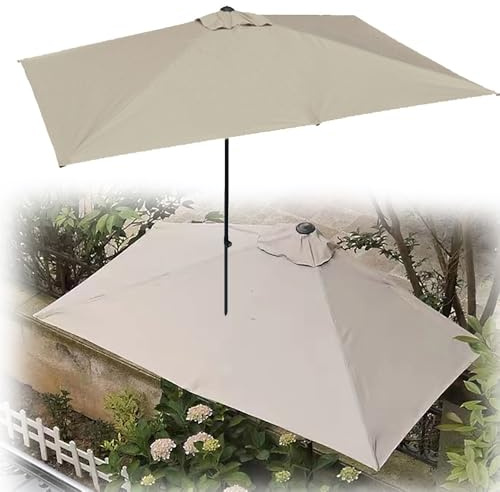 Adjustable Outdoor Patio Umbrella 250x130cm, Half Market Umbrella, Garden Canopy Sunshade, Wall-Mounted Sun Parasol, Perfect for Decks & Porches