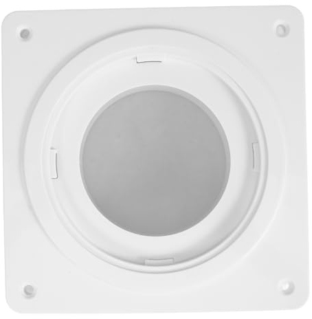 Dryer Vent Hose Connector Kit White 4 Inch Flange Plate | Plastic Leakproof Ducting Connector for Exhaust Hose, Includes Seal Ring and 4 Screws