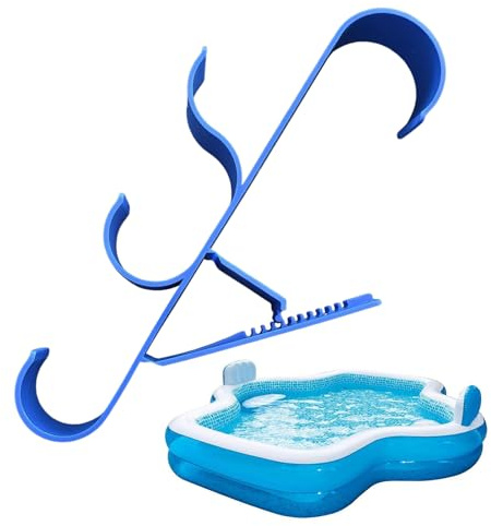 Sghtil Crochets pour équipement de piscine | 2 pièces de support de tuyau de clôture, fixation antirouille robuste pour natation, terrasse, sac de serviette sous-