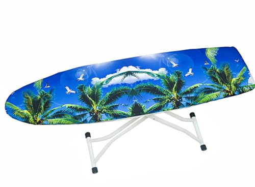 Bügelbrettbezug 110X30 Tropische Bäume Klassischer Baumwollbezug,bügelbrettbezüge Für Dampfbügeleisen, Mit Eingebauter Hitzereflektion Mit Schnurbindung & Stretch-System