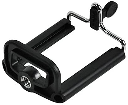 Supporto per treppiede per telefono Supporto per testa 1/4 Adattatore a vite per scattare selfie Vlogging Nero Selfie Stick Accesso Treppiede Morsetto regolabile