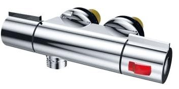 Ultra MINI Thermostatic bar Shower Mixer Valve 45mm Centres for Caravan or Douche Install Both Vertical or Horizontal