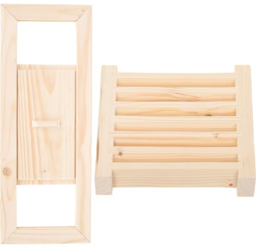 HOMOCONO Panneau de Ventilation de Sauna en Bois Khaki, Volet D'aération sans Bavure Résistant Haute Température, Accessoire pour Salle de Sauna et Hammam