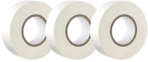 GTSE White Electrical Tape, 19mm x 20m, Strong Self-Adhesive PVC Insulation Tape for Insulating, Repairing and Protecting Electrical Wires, 3 Rolls