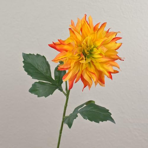 artplants.de Künstliche Blume Dahlie Cinthia, orange, 60cm - Textilblume Dahlia