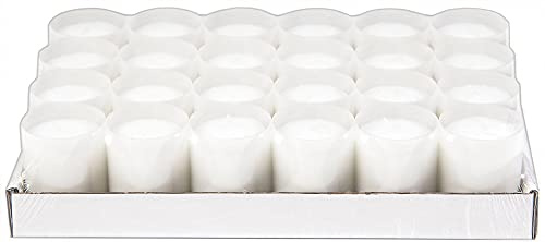 Sovie CANDLES 4x Sovie® Refill Kerzen 24 Stück im Tray - Brenndauer ca. 24 Stunden | Perfekt für Feiern Party Gastronomie | 96 Kerzen | (Weiß)
