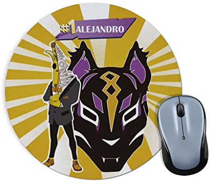Tapis de Souris Fortnite. Tapis Souris Personnalisable. Tapis Gamer. 20x20cm. Base en Caoutchouc Antidérapant. Mouse Pad. Circulaire. Banana Fortnite