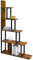PADMA HOUSE Libreria scaffalature autoportanti a scala angolare, moderna e minimalista, multiuso, per soggiorno, camera da letto, corridoio, ufficio (retro marrone, 90 L x 25 W x 160 H)