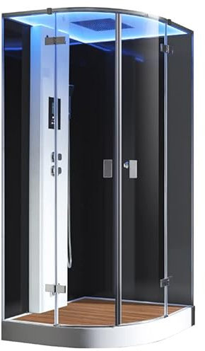 AWT AQART WATER TECHNOLOGY Dampfdusche LD210F15 mit Duschtasse schwarz/90x90