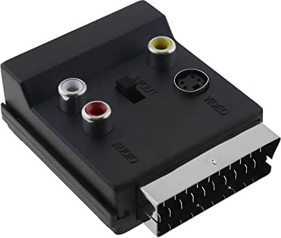 SG Store Adattatore Scart a 3 RCA S-Video in Out Scart Maschio a Peritel Femmina Adattatore Audio S-Video 3 RCA Convertitore per Lettori CD Ricevitori satellitari Telefoni senza Fili