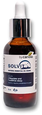 BY CARIOLA Solvit - Promotes Restful Sleep and Peaceful Nights - Relax and Calm Mind - Melatonin - Passion Flower - Valerian Root - Chamomile - Oil Drops 2 oz
