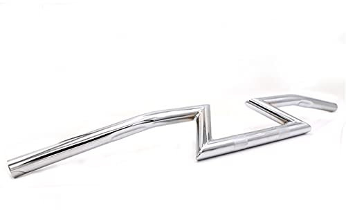 YANHAO Lenker Motorrad Aluminium,Moped Lenker Geeignet für Harley Sportster Cruiser XL 883 1200 Motorrad Prinz Chopper 7/8 22mm 1 25mm Griff Dragleiste Z Modell Front Lenker(22 mm Chrome)