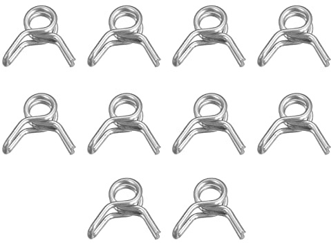 Collier de serrage, collier de serrage à ressort à double fil, 20 pièces en acier inoxydable 304, diamètre intérieur de 4 mm, adapté à un tuyau de 4,5 mm à 4,8 mm de diamètre extérieur, conduite de ca