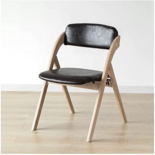 JINMUXUAN Klappstuhl aus massivem Holz, für Zuhause, mit Rückenlehne, klappbarer Esszimmerstuhl, Bürostuhl, Computerstuhl, Hocker, tragbarer Klapphocker Beauty Comes