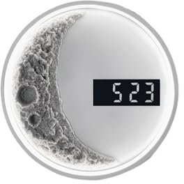 Lampada da parete creativa personalizzata con orologio lunare for camera da letto, soggiorno, divano, sfondo, lampada da parete, lampada decorativa a mezzaluna di lusso(White 60cm white light -2)
