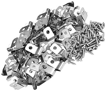 ULTECHNOVO 100 Stück Aluminium Drahtzaunclips Mit Schrauben Metall Viezaundrahtklemmen Für Käfige Und Zaunbefestigung Korrosionsbeständig Und Vielseitig Einsetzbar